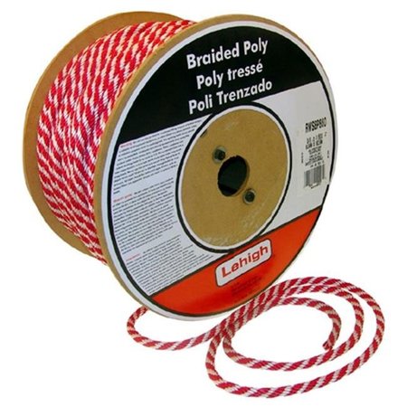 THE LEHIGH GROUP Lehigh Group .38in. X 50ft. Red & White Polypropylene Solid Braid Multifilament Derb RWSBP850W